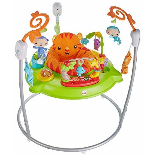 Fisher-Price Baby Bouncer Tiger Time Jumperoo Musical Activity Center with Lights Sounds & Developmental Toys
