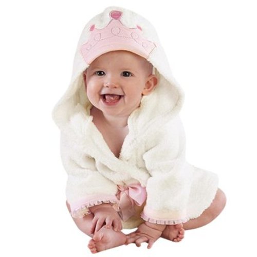 Hiijoy Girls Sleepwear Towel Robe Embroidery Hooded Bathrobe Baby Homewear