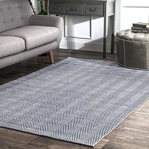 nuLOOM Hand Loomed Kimberley Area Rug, 8' x 10', Navy