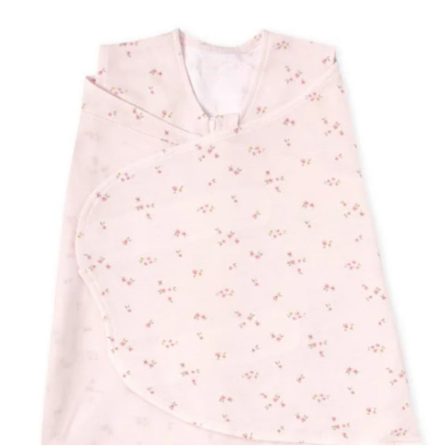 Pink Floral Cotton Swaddle Small | HALO