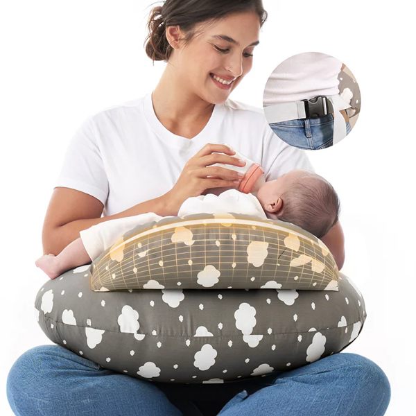 Adjustable Nursing Pillow in Classic Grey – Momcozy