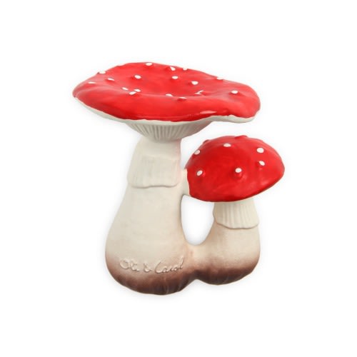 OLI & CAROL Spot the Mushroom Teether, Mushroom