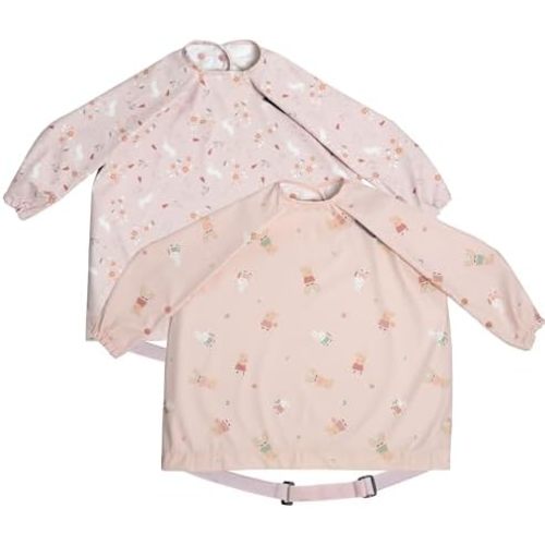BIBaDO - Long Sleeve Baby Bibs - Babies & Toddlers 6-36 Months - Coverall Baby Led Weaning Bib - Easy Wipe, Soft & Waterproof