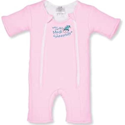 Magic Sleepsuit Baby Merlin's Cotton Baby Swaddle Transition Product - Soft and Cozy Design, Double Zipper for Easy Diaper Changes, Promotes Safe Sleep, 3-6 Months - Pink - Small 12-18lbs