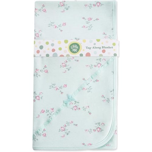 Little Me Unisex Baby Swaddling Receiving Blankets, Floral Spray, One Size
