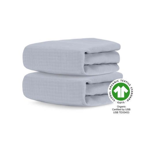 Breathable, Organic Crib Sheets | Newton Baby | Twilight Grey Solid
