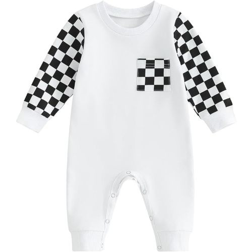 New Years Baby Girl Boy Outfit 2025 Newborn Letter Long Sleeve Romper Jumpsuit One-Piece Cute Infant Clothes 0-18M