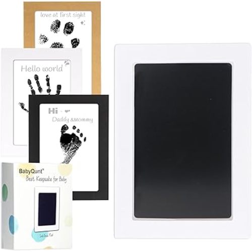 Inkless Baby Hand and Footprint Kit,Clean-Touch Ink Pad Kit,Safe No Mess Printing Infant Hand Foot Stamp,1 Pack Newborn Inkless Print Pads Best Keepsake or Gifts for Family