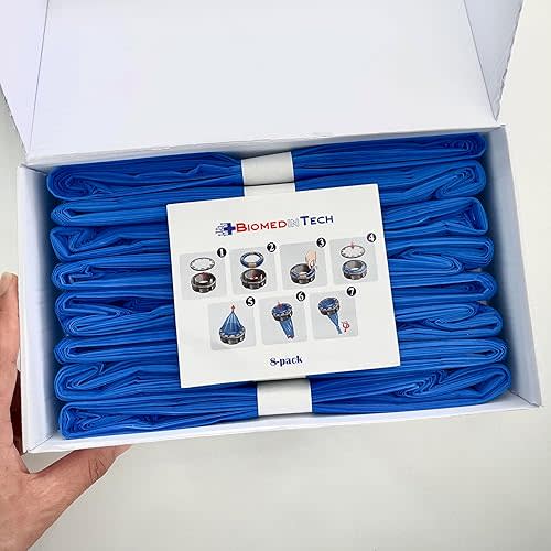 8-Pack Nappy Bin Refill Bags compatible with Tommee Tippee Twist & Click Refill - Max Odor Lock and Germ Protection, Newborn Baby Diaper Pail Liner, Cassette not included (10 meters each)