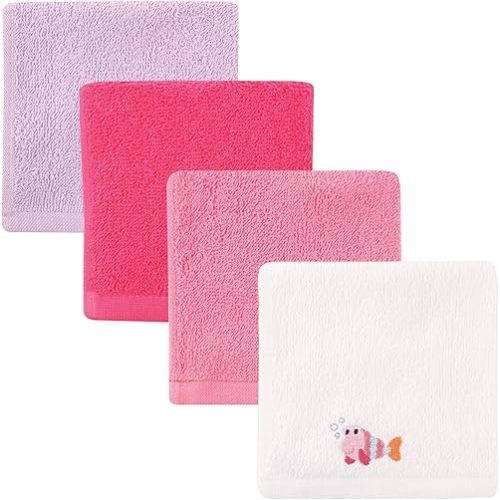 Luvable Friends Unisex Baby Super Soft Cotton Washcloths, Fish, One Size