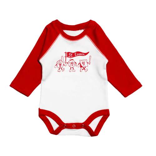 Baseball Cartoon Raglan Baby Onesie