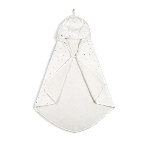 Organic Baby Hooded Towel - Dotty