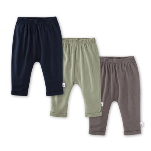 Organic Cotton Baby Harem Pants - Set of 3 - Midnight