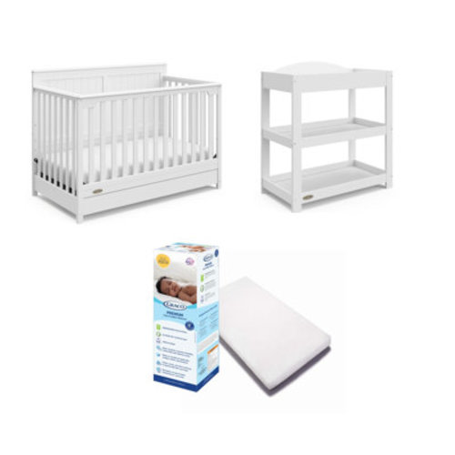 Graco Hadley 5-In-1 Convertible Crib With Drawer, Customizable Changing Table, And Mattress Nursery Set & Reviews | Wayfair