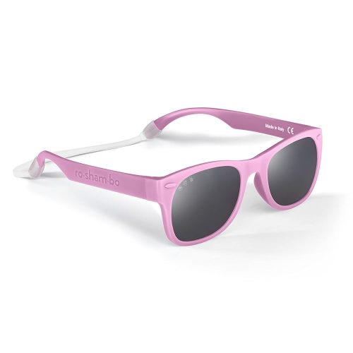 ROSHAMBO Unbreakable Toddler Sunglasses with Strap BPA-free – Girls Boys 2-4 years – Polarized Lens, Assembled in USA
