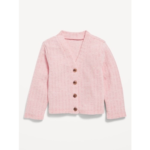 Cropped Button-Front Cardigan Sweater for Toddler Girls