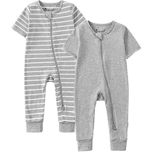 Jimonda Baby jumpsuit,Unisex Boys Girls Long Sleeve Romper Zipper Cotton Footless Sleeper Clothes