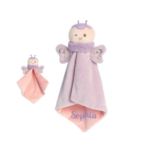 Personalized Butterfly Lovey, Baby Gift, Baby Security Blanket, Baby Comforter