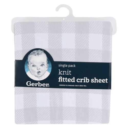 Buy Gerber Childrenswear Knit Crib Sheet Celestial Checker