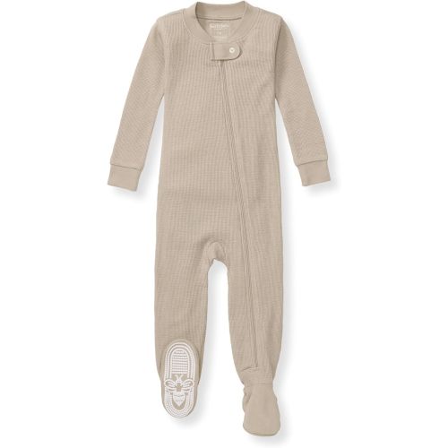 Burt's Bees Baby unisex-baby Honeysoft Sleeper Pajamas, Zip Front Non-Slip Footed Footie PJs, Organic Cotton & Lyocell