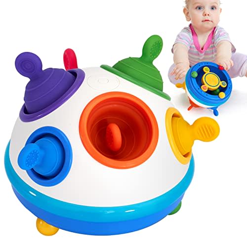 Montessori Toys for 1 Year Old Boy Girl - Toddler Sensory Toys Pop Fidget Toys Spinning Travel Toys for 1 Year Old Gifts Early Development Toy for Toddlers 1-3 Baby Toys 12-18 Months Birthday Gift