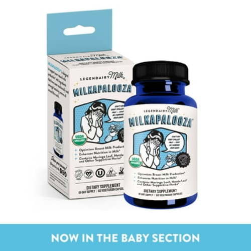 Legendairy Milk Milkapalooza, Organic Lactation Supplement for Milk Nutrition, 60 Count