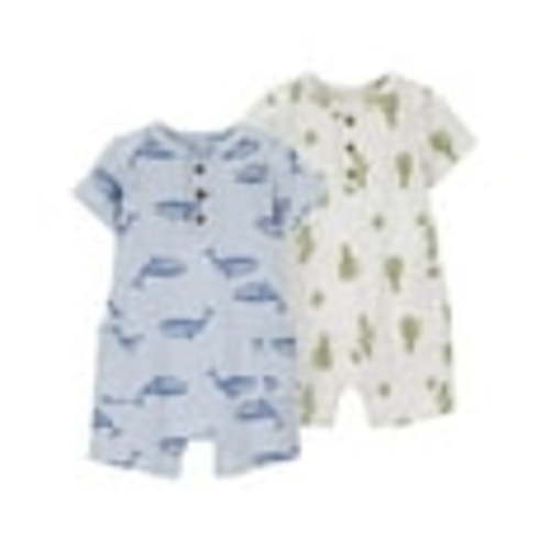 Carter's Child of Mine Baby Boy Romper, 2-Pack, Sizes 0/3-24 Months