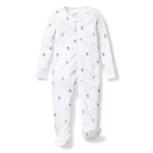 Petite Plum - Baby's Pima Romper in Bateau