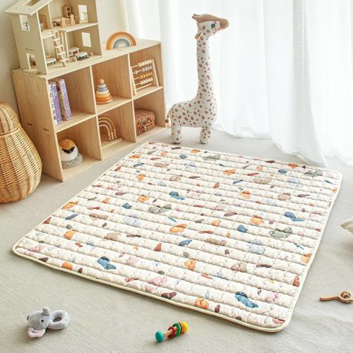 Baby Play Mat, 50x50 Playpen Mat with Super Soft Touch, Activity Mat with Upgraded Anti-Slip Bottom, Machine Washable Crawling Mat for Floor & Picnic(Boho Color Blocks)