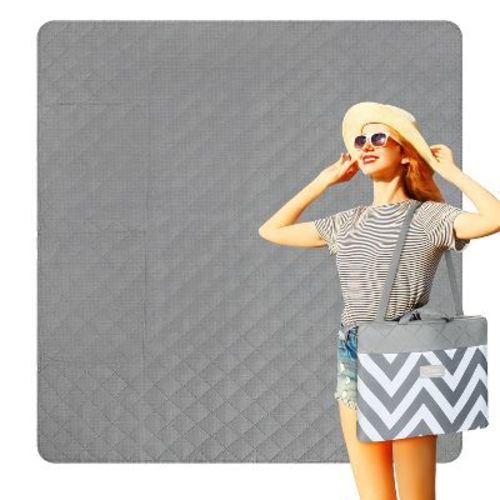 Tirrinia Outdoor Portable Picnic Blanket With Shoulder Strap, 50”x 60” Camping Blanket, Beach Picnic Blankets, Lightweight For Summer Camping