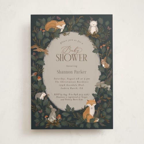 Woodland Baby Shower Baby Shower Invitations by Joanna Griffin | Minted