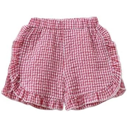 Toddler Baby Girl Ruffle Shorts Gingham Plaid/Solid Elastic Waist Shorts Pants Bottoms Casual Summer Outfit