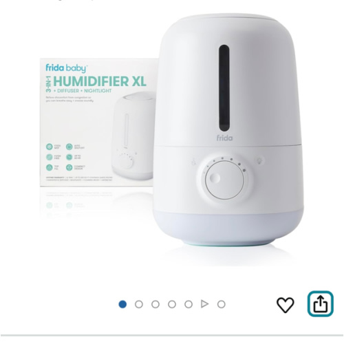 Amazon.com: Frida Baby 3-in-1 XL Top Fill Humidifier for Nursery, 6L Tank Cool Mist Humidifier for Large Rooms + Diffuser, Nightlight, Auto Shut-Off, Quiet, Carry Handle, Night Light, Essential Oil Diffuser