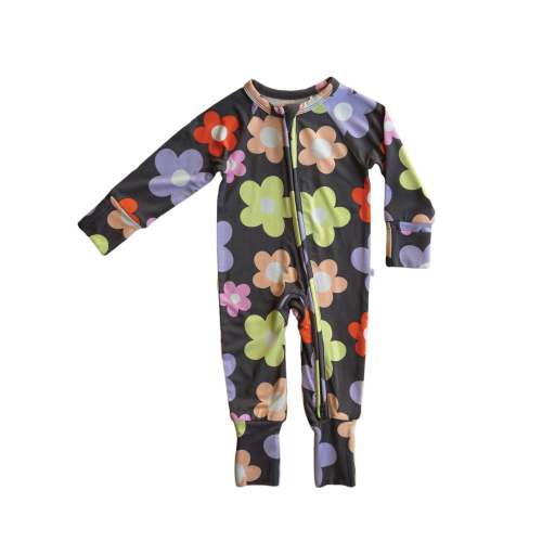 Daisy | Bamboo Zip Romper - size: 0-3M
