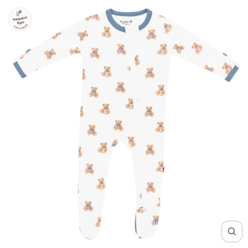 Zippered Footie in Teddy Bear