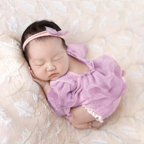 Newborn Photography Outfits Girl, Baby Girl Photo Props, Newborn Photoshoot Ruffles Outfits with Headband