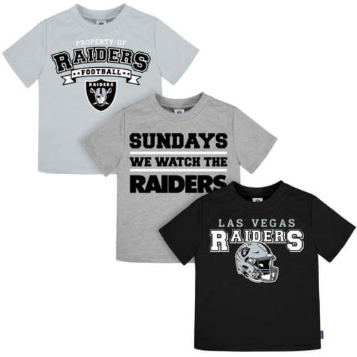 3-Piece Infant & Toddler Las Vegas Raiders T-Shirts