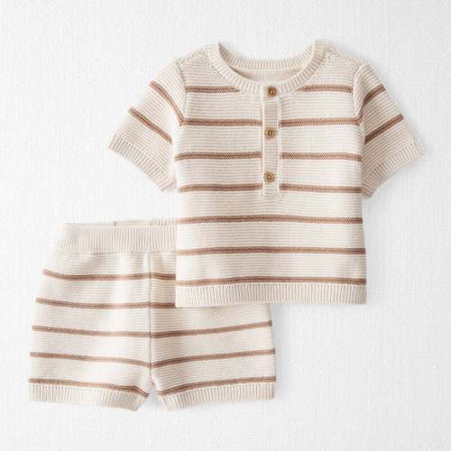 Tan Baby 2-Piece Organic Cotton Sweater Knit Set | Carter’s Oshkosh Canada