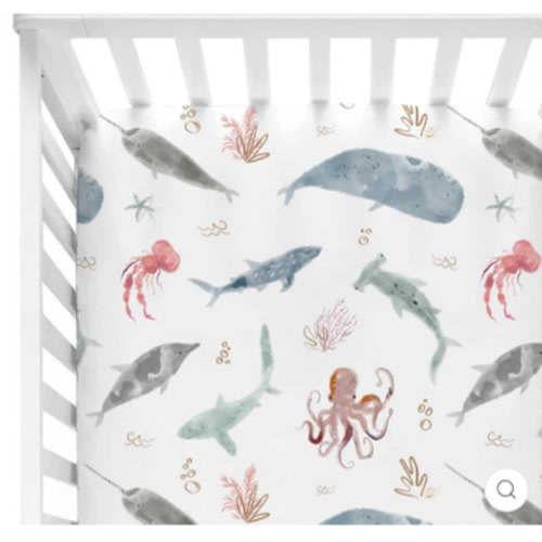 Sea Life Crib Sheet