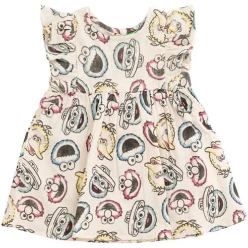 Sesame Street Cotton Gauze Matching Family Outfits Dress & Romper & Shorts Set Newborn to Little Kid Sizes (Newborn - 7-8)