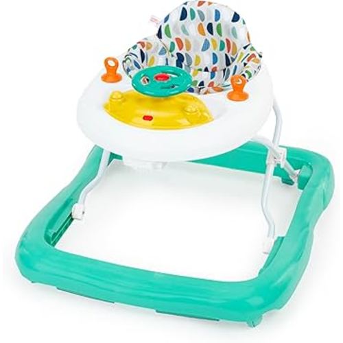 Bright Starts Ready to Roll Lights & Sounds Walker with Steering Wheel and Car Sounds, Removable Electronic Toy Station, 6-12 Months or Up to 26 lbs, Unisex