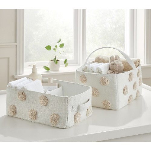 Embroidered Dot Nursery Storage | Pottery Barn Kids