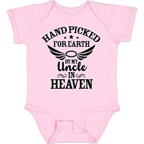 inktastic Handpicked for Earth By My Uncle in Heaven with Angel Baby Bodysuit