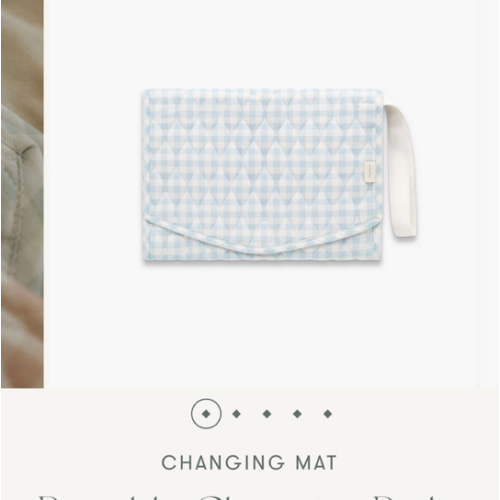 Portable Changing Pad - Blue Gingham