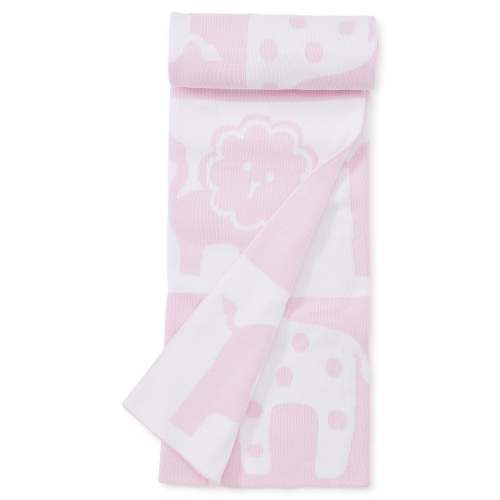 Pink Jungle Knit Novelty Blanket