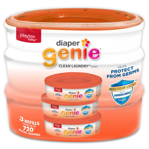 Diaper Genie Diaper Pail Refills, Clean Laundry Scent, 3 Pk, 720 Ct