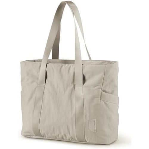 BAGSMART Tote Bag for Women, Tote Bag with Zipper Work Tote with Compartments Nurse Shoulder Hanbag for Travel, Gym