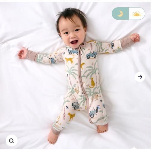 Bamboo Viscose Zip Romper Pajamas | Little Sleepies