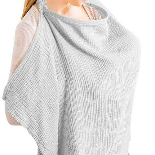 QAOlDH Muslin Nursing Cover for Baby Breastfeeding,Soft Breathable Breastfeeding Cover with Rigid Hoop,Adjustable Privacy Nursing Apron Cover for Mom Mother E1R5