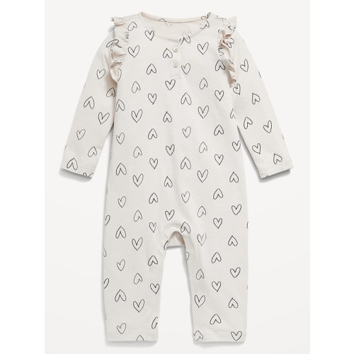 Printed Ruffle-Trim Jumpsuit for Baby